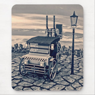 Alfombrilla De Ratón Taxi Cab Retro a Vapor