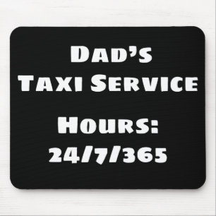 Alfombrilla De Ratón Taxi de Papá (Blanco)