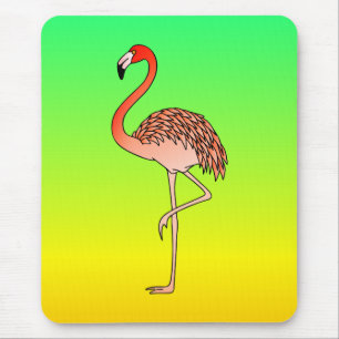 Alfombrilla De Ratón Taza de café Pink Flamingo Bird Lineart-57567