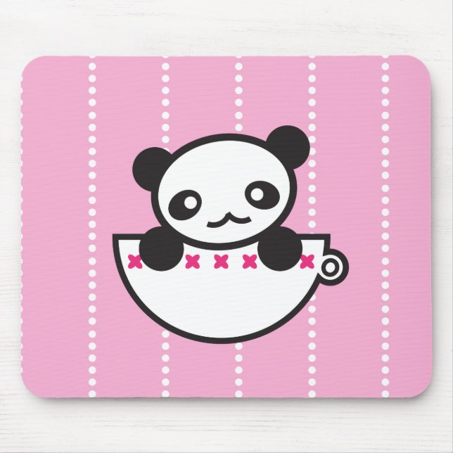 Alfombrilla De Ratón Taza de la panda (Frente)