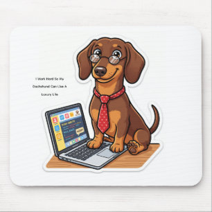 Alfombrilla De Ratón Taza personalizada divertida de trabajo duro Dachs