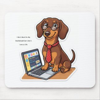 Alfombrilla De Ratón Taza personalizada divertida de trabajo duro Dachs