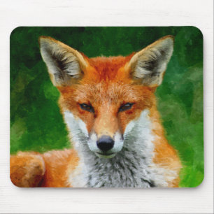 Alfombrilla De Ratón TCWC - Pintura de la acuarela del Fox rojo