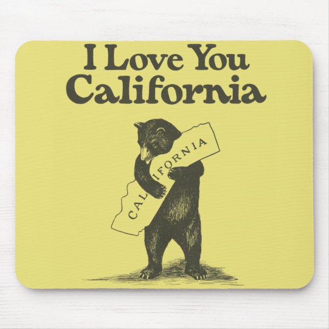 Alfombrilla De Ratón Te amo California (Frente)