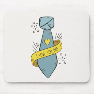 Alfombrilla De Ratón Te amo cojín de ratón del día de padre del pap