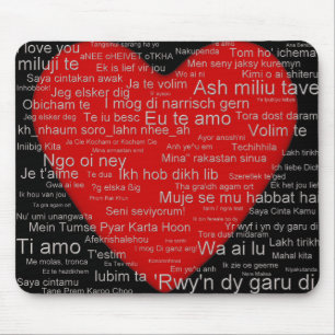 Alfombrilla De Ratón Te amo de alrededor del mundo - mousepad