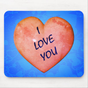 Alfombrilla De Ratón Te Amo El Corazón Rosa