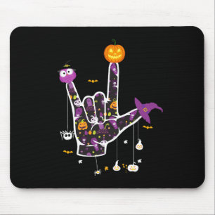 Alfombrilla De Ratón Te Amo El Idioma Del Rótulo De Halloween Halloween