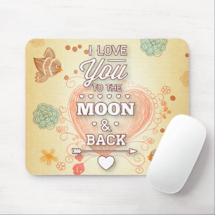 Alfombrilla De Ratón Te Amo Hasta La Luna Y De Regreso