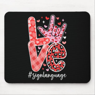 Alfombrilla De Ratón Te Amo Idioma Rótulo Asl El día de San Valentín So