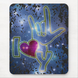 Alfombrilla De Ratón TE AMO / lenguaje de señas