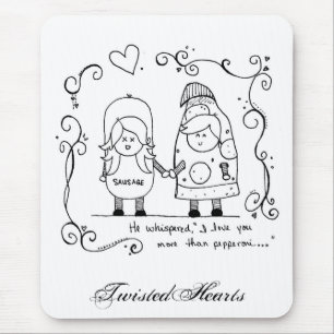 Alfombrilla De Ratón Te amo más que los salchichones, TwistedHearts