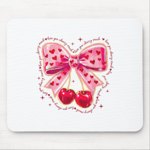 Alfombrilla De Ratón Te amo mucho Coquette Bow Heart Valentines