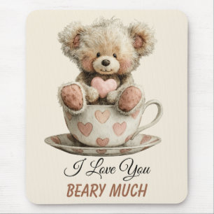 Alfombrilla De Ratón Te Amo Mucho en Postal de Taza