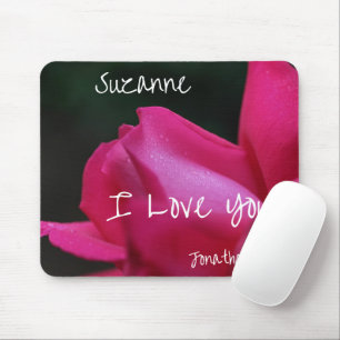 Alfombrilla De Ratón Te amo Rosebud personalizado