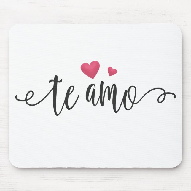 Alfombrilla De Ratón Te Amo Te Amo Valentín Español | Mousepad (Frente)