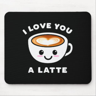 Alfombrilla De Ratón Te Amo Un Latte Divertido Cute Corazón De Café Val