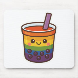 Alfombrilla De Ratón Té de burbuja arcoiris LGBTQ+ Orgullo