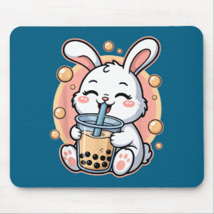 Alfombrilla De Ratón Té de burbujas Funny Rabbit Boba Tea