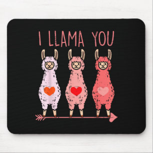 Alfombrilla De Ratón Te Llamo Cute Día de San Valentín Alpaca Chicas Mu