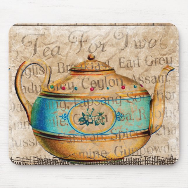 Alfombrilla De Ratón Té Pot antiguo (Frente)