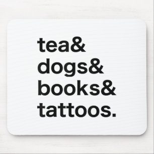 Alfombrilla De Ratón Tea Dogs Libros Tatuajes _1