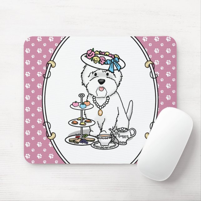 Alfombrilla De Ratón Tea Fiesta Westie Dog West Highland White Terrier (Con ratón)