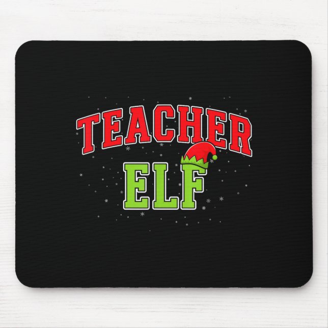 Alfombrilla De Ratón Teacher Elf Christmas Family Matching Group Xmas T (Frente)