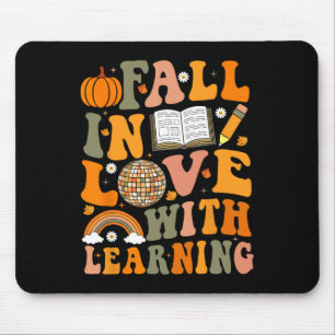 Alfombrilla De Ratón Teacher Fall Shirt Retro Otoño Pumpd del Día de Ac