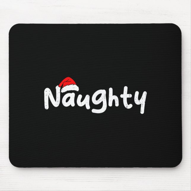 Alfombrilla De Ratón Team Naughty Funny Christmas Couple Matching Team  (Frente)