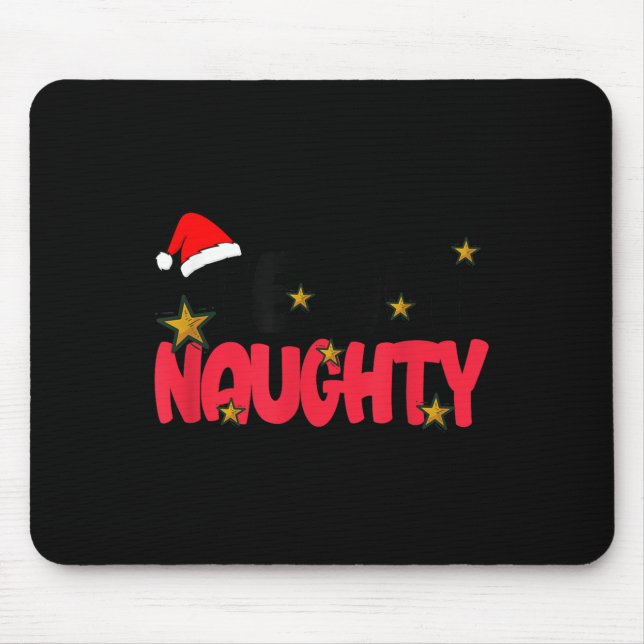 Alfombrilla De Ratón Team Naughty Shirt Funny Matching Christmas Family (Frente)