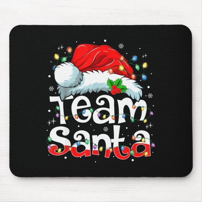 Alfombrilla De Ratón Team Santa Claus Christmas Family Matching Pajama  (Frente)