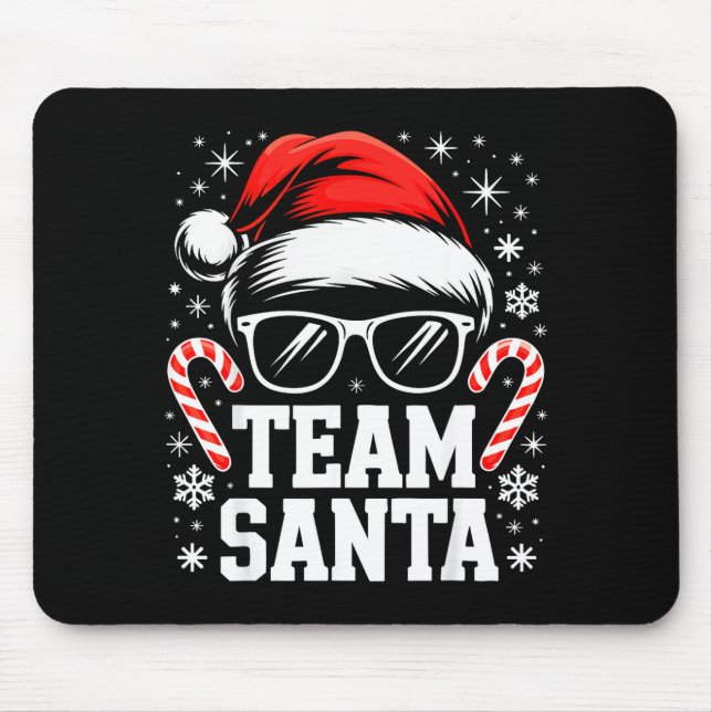 Alfombrilla De Ratón Team Santa Shirt Adult Kids Christmas Santa Squad  (Frente)