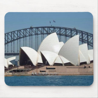 Alfombrilla De Ratón Teatro de la ópera de Sydney con el fondo del