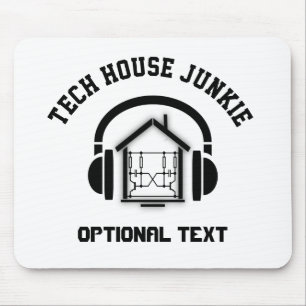Alfombrilla De Ratón Tech House Music Junkie Personalizado (Luz)