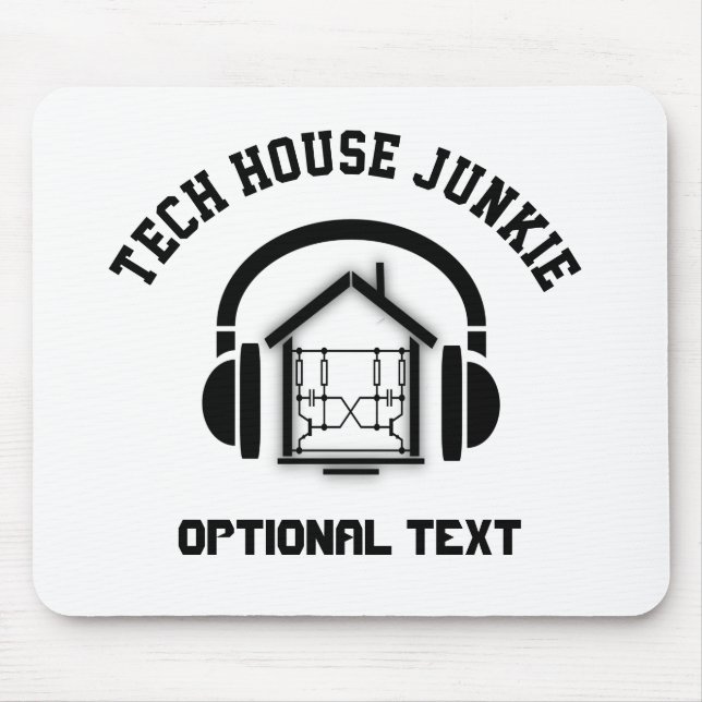 Alfombrilla De Ratón Tech House Music Junkie Personalizado (Luz) (Frente)