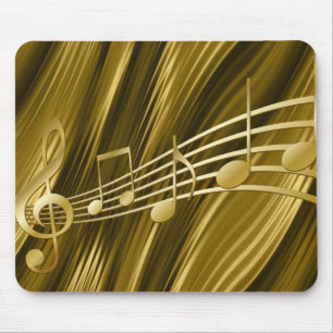 Alfombrilla De Ratón Tecla de violín dorada