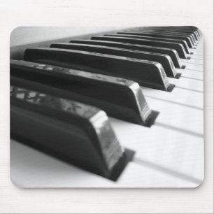 Alfombrilla De Ratón Teclado - blanco y negro