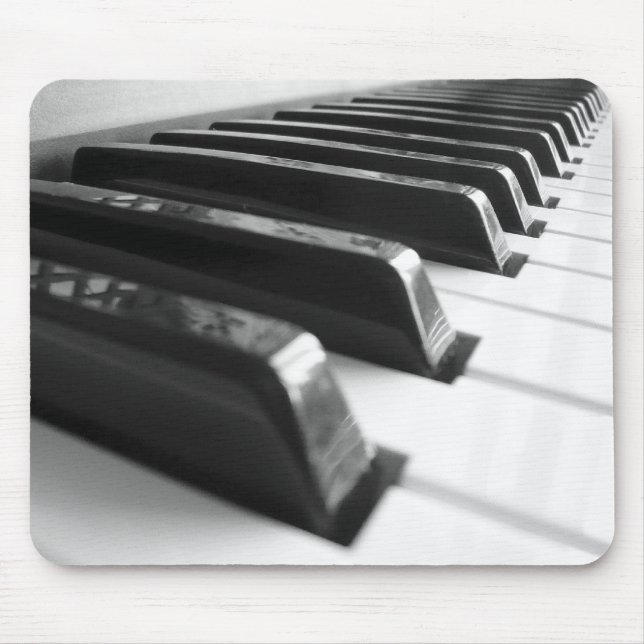 Alfombrilla De Ratón Teclado - blanco y negro (Frente)