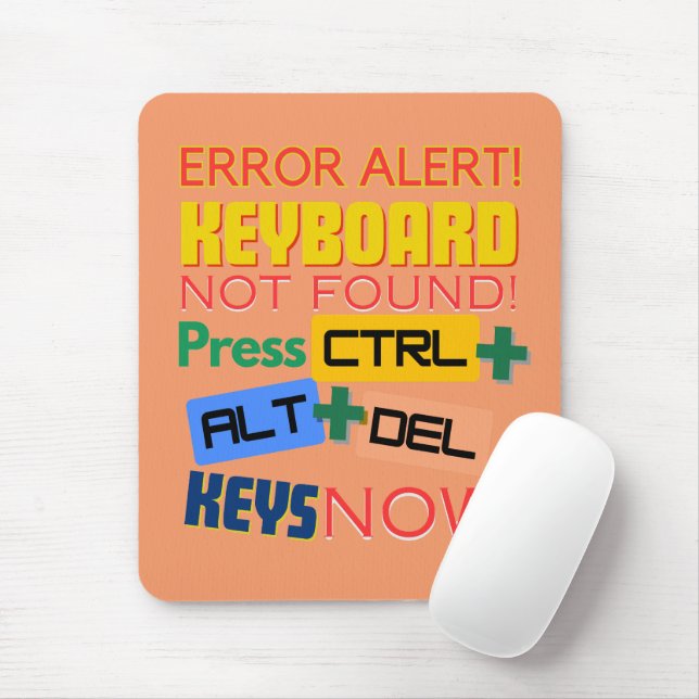 Alfombrilla De Ratón ¡Teclado de computadora no encontrado! (Con ratón)
