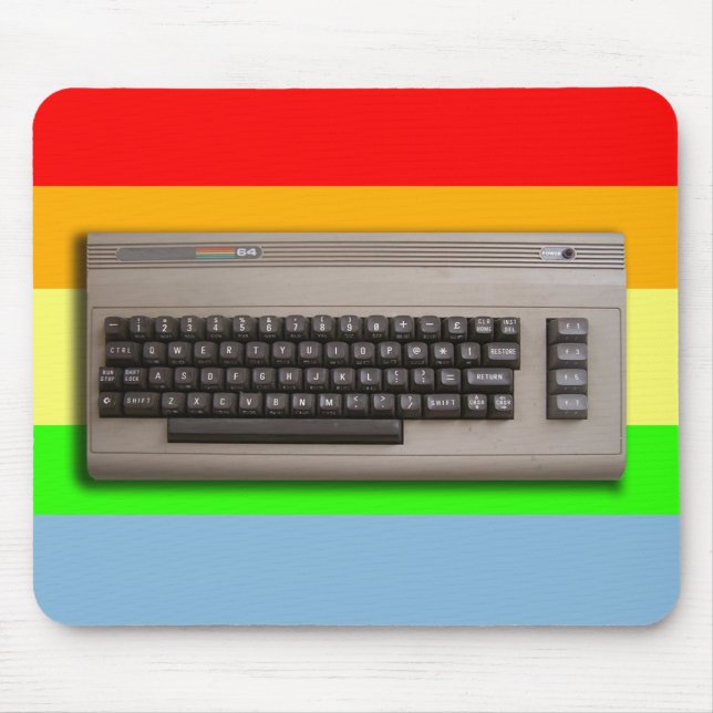 Alfombrilla De Ratón ¿Teclado de computadoras retro de época? (Frente)