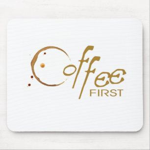 Alfombrilla De Ratón teclado del primer ratón del café