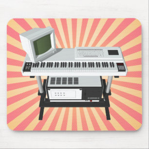 Alfombrilla De Ratón Teclado muestreador de estilo de los 80: modelo 3D