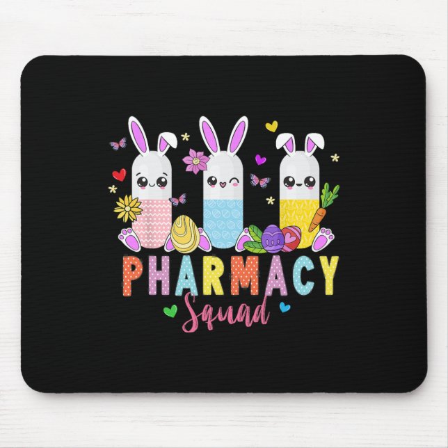 Alfombrilla De Ratón Técnico de farmacia Bunny Easter Day Pharmacy Tech (Frente)