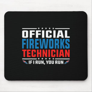 Alfombrilla De Ratón Técnico Oficial de Fuegos Artificiales 4 de Julio