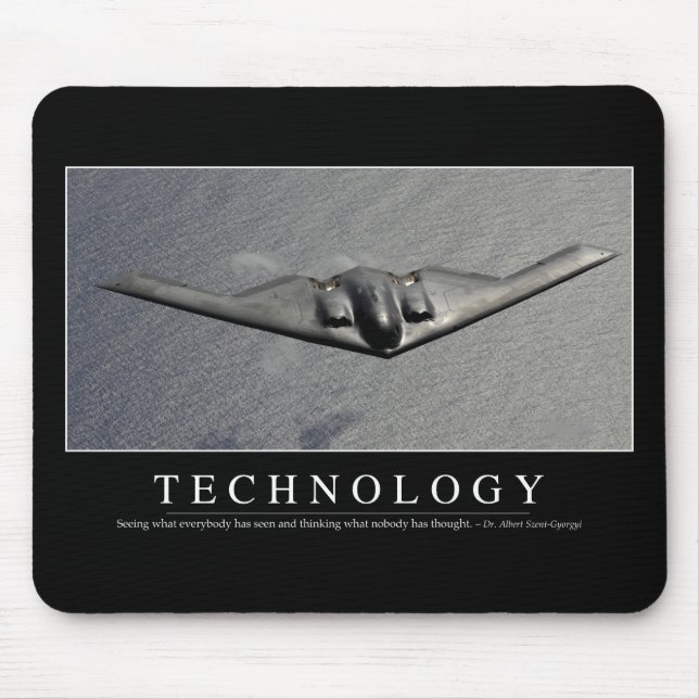 Alfombrilla De Ratón Tecnología: Cita Inspiradora (Frente)