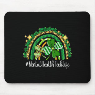 Alfombrilla De Ratón Tecnología de Salud Mental Arcoíris Día de San Pat