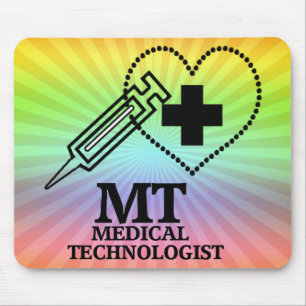 ALFOMBRILLA DE RATÓN TECNOLOGÍA MÉDICA DE LA JERINGA DE LOGO MT