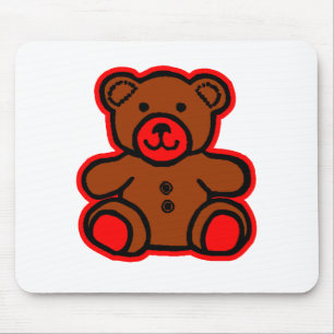 Alfombrilla De Ratón Teddy Bear Red Brown El MUSEO Zazzle Regalos