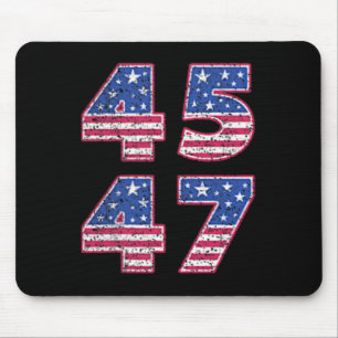 Alfombrilla De Ratón Tee De Bandera De Trump 2024 Vintage 45 47 Para Mu